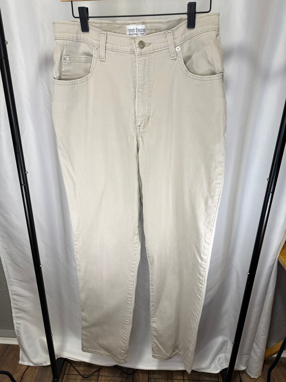 French Dressing Jeans FDJ Easy Fit Beige Straight Leg Jeans Women’s Size 12